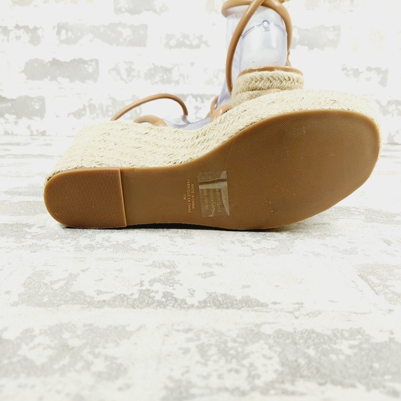 New Bp Cohan Espandrille Platform Wedge Sandal In Tan Mocha K79 - Picture 8 of 13